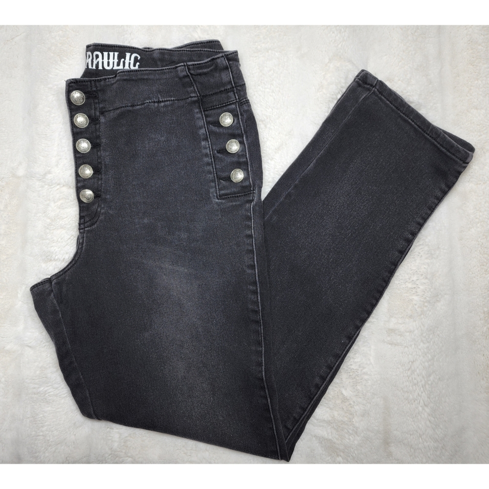 Black Button-Accent Women's Jeans